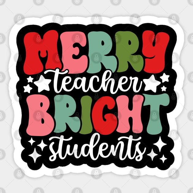 Merry Teacher Bright Students Christmas Teacher Sticker by Jsimo Designs